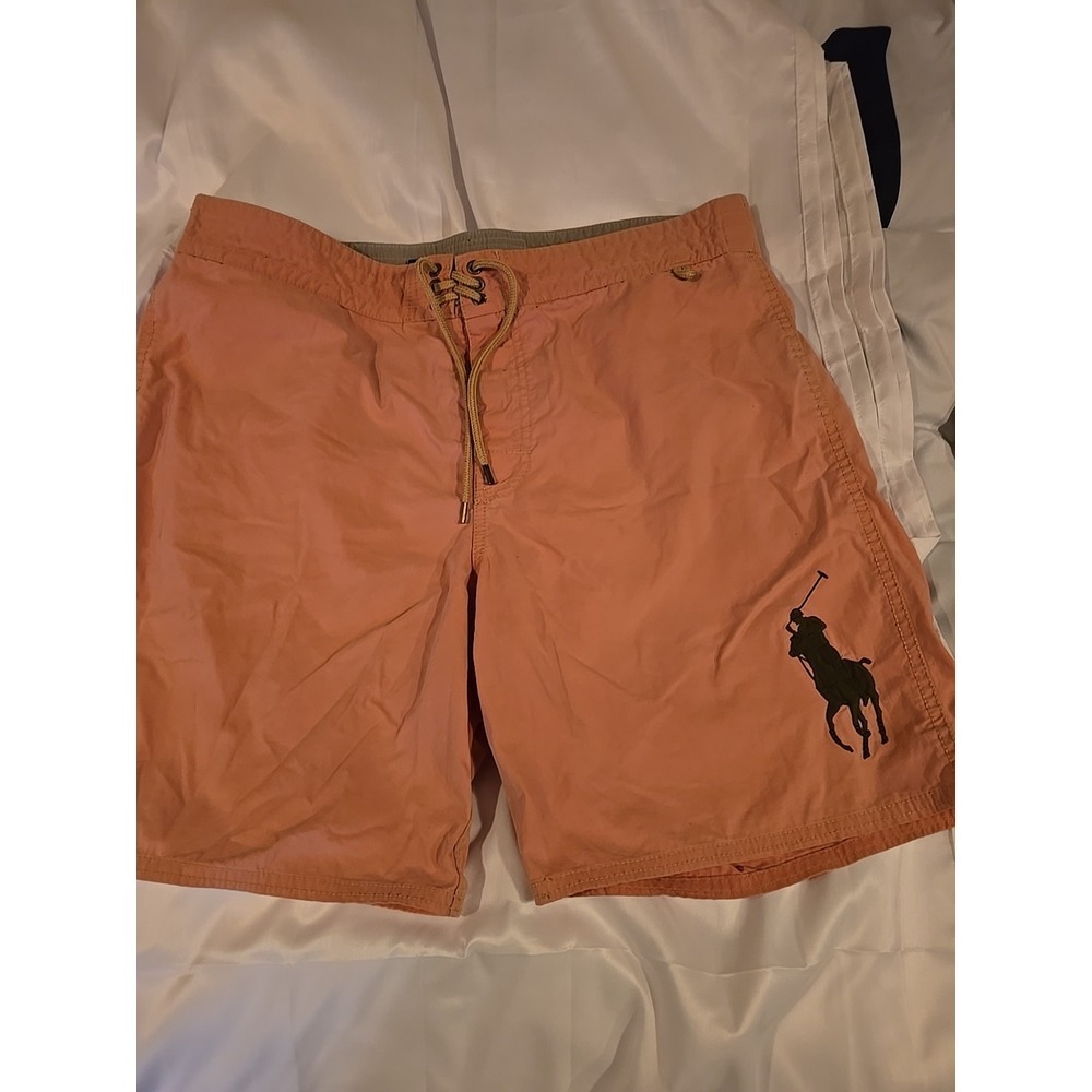 Polo Ralph Lauren Peach Trunks Shorts Big Pony Mens Size‎ M